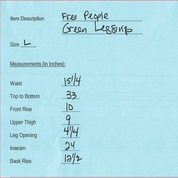 Free People Movement Green Leaf Leggings , Size: L - Picture 5 of 5